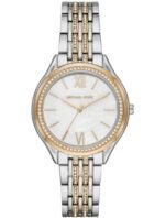 Marque: Michael Kors Modèle:RITZ Mindy Boîtier: Diamètre : 36 mm Epaisseur : 8 mm Acier inoxydable Bronze Cadran: Verre : Minéral Bronze Bracelet: Acier inoxydable Bronze Etanchéité: 50 m (5 ATM) Type de boucle: Boucle déployant