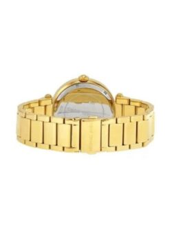 Marque: Michael Kors Modèle PARKER Boîtier: Diamètre : 37 mm Epaisseur : 8 mm Acier inoxydable Bronze Cadran: Verre : Minéral Bronze Bracelet: Acier inoxydable Bronze Etanchéité: 50 m (5 ATM) Type de boucle: Boucle déployant
