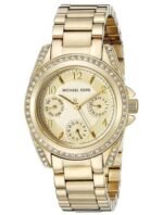 Marque: Michael Kors Modèle:RITZ BLAIR Boîtier: Diamètre : 38 mm Epaisseur : 8 mm Acier inoxydable Bronze Cadran: Verre : Minéral Bronze Bracelet: Acier inoxydable Bronze Etanchéité: 50 m (5 ATM) Type de boucle: Boucle déployant