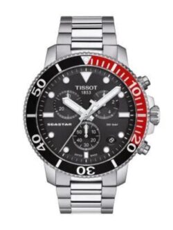CARACTÉRISTIQUES COULEUR Noir Rouge COULEUR DU BRACELET Argent DIAMÈTRE DU BOÎTIER 45mm ÉPAISSEUR DU BOÎTIER 12mm ÉTANCHÉITÉ 300m MATIÈRE BRACELET Acier Inoxydable MOUVEMENT Quartz Suisse