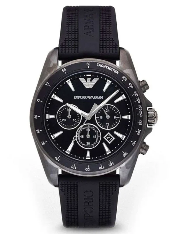 Montre Emporio Armani AR11028 Sigma avec boîtier camouflage et bracelet en silicone pour homme au Maroc.