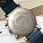Dos du boîtier de la montre Emporio Armani Luigi AR1969 montrant les gravures officielles au Maroc.