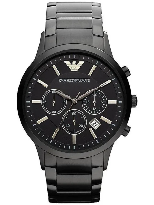 Montre Emporio Armani AR2453 Renato "full black" pour homme au Maroc.