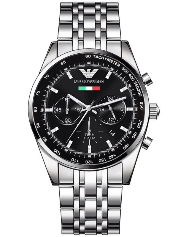 Montre Emporio Armani AR5983 édition spéciale "Team Italia" avec drapeau italien pour homme au Maroc.