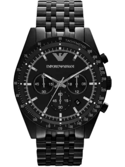 Montre Emporio Armani AR5989 Tazio "full black" pour homme au Maroc.