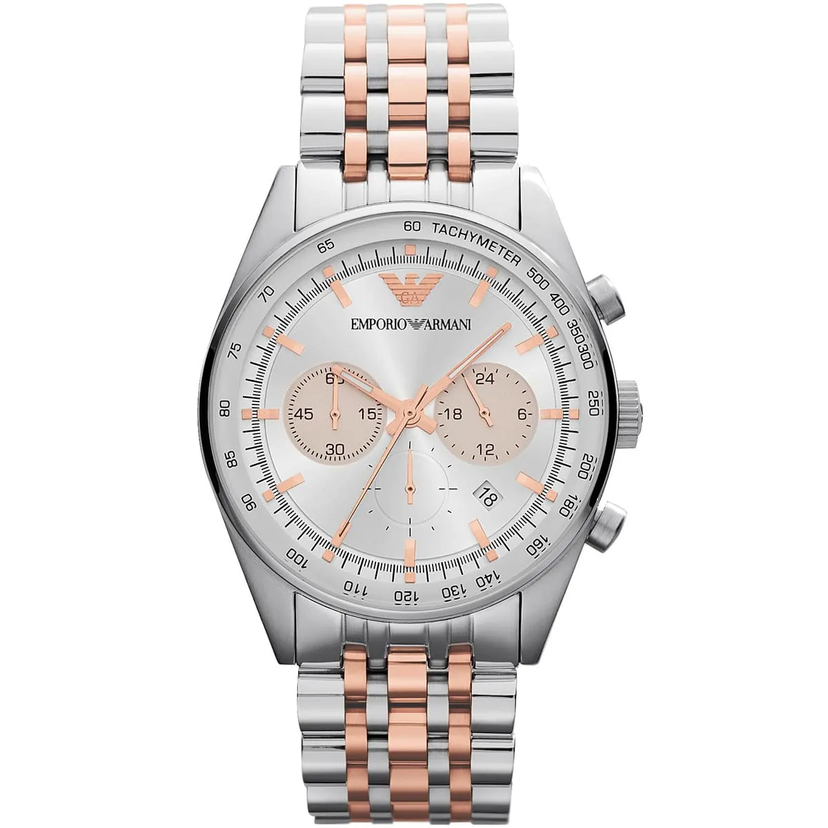 Montre Homme Emporio Armani Tazio AR5999 Bicolore Montre Emporio Armani AR5999 Tazio bicolore en acier et or rose pour homme au Maroc.