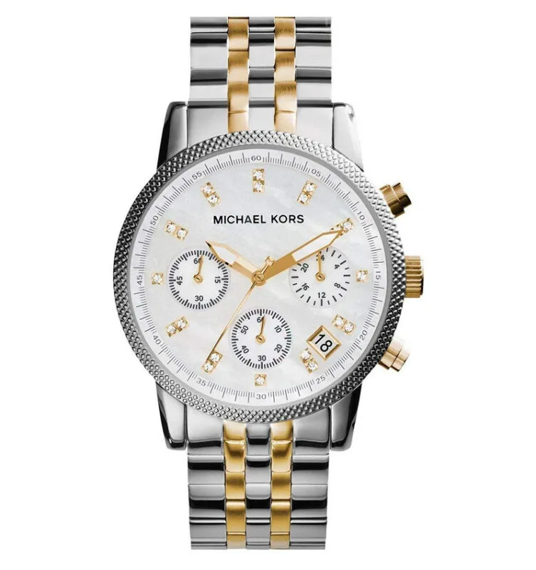 Montre femme Michael Kors MK5057 Ritz chronographe bracelet acier