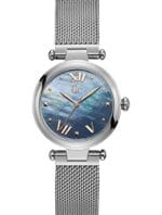 Montre Gc Guess Collection Y31001l7 Lady Chic argentée avec cadran en nacre bleue pour femme au Maroc.