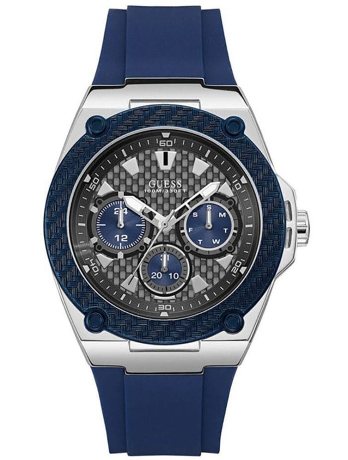 Montre Guess Homme Legacy Quartz Dial Silicone Strap Watch W1049G1