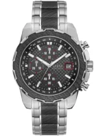 Montre Guess W1046G1 Octane avec bracelet en acier et fibre de carbone pour homme au Maroc.