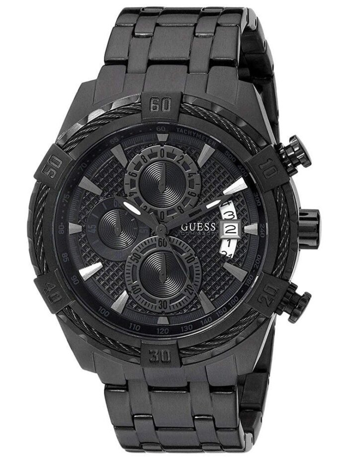 MONTRE HOMME GUESS Black Chronograph Sport W0522G2