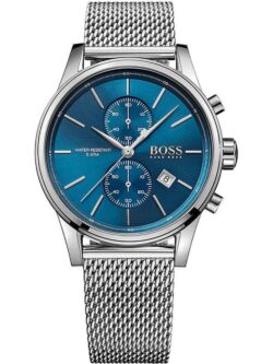 Montre Homme Hugo Boss 1513441 avec cadran bleu et bracelet milanais en acier inoxydable