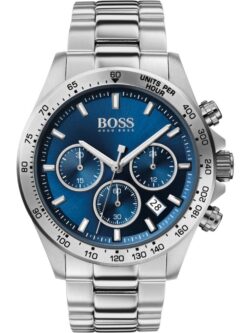 Montre homme Boss 1513755 Hero acier argenté cadran bleu au Maroc
