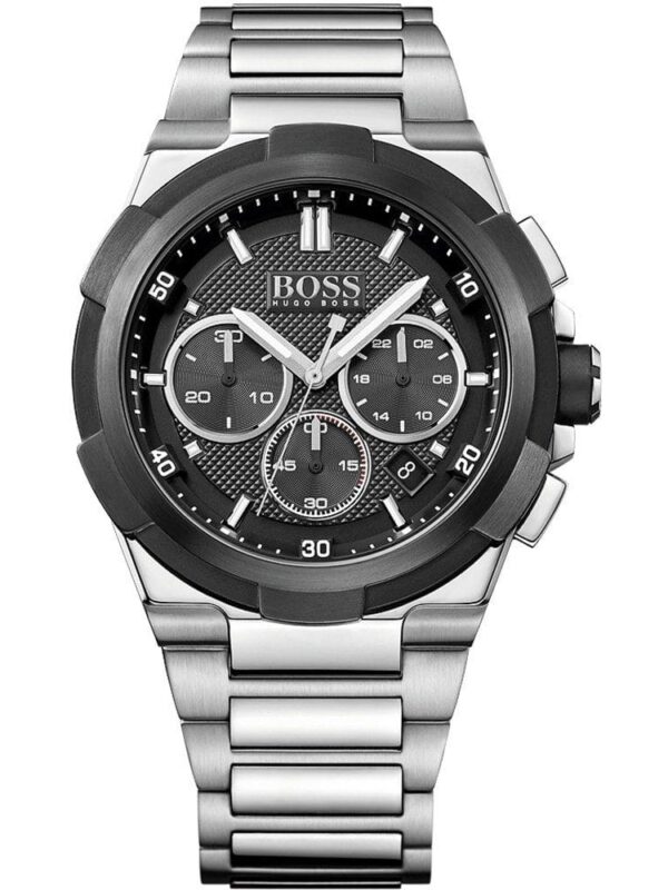 Montre Hugo Boss Supernova 1513359 en acier avec cadran noir pour homme au Maroc.