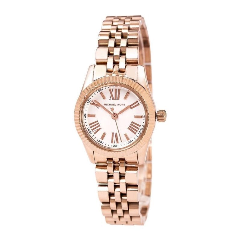 Montre Michael Kors MK3230 en or rose de petite taille 26mm pour femme au Maroc.