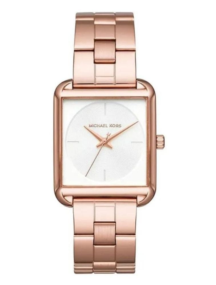 Montre Michael Kors MK3645 Femme Or Rose Carrée Montre Michael Kors MK3645 carrée en or rose pour femme au Maroc.