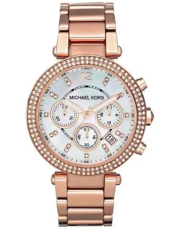 Montre Michael Kors MK5781 Maroc couleur or rose avec cadran en nacre pour femme au Maroc.