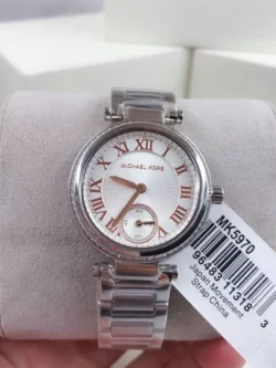 Montre Michael Kors MK5970 Skylar argentée avec détails en or rose pour femme a casablanca, rabat, tanger