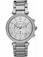 Montre Michael Kors Parker MK5353 en acier avec lunette à cristaux pour femme au Maroc.