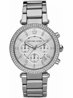 Montre Michael Kors Parker MK5353 en acier avec lunette à cristaux pour femme au Maroc.
