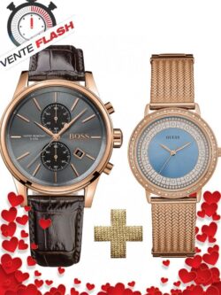 Pack Couple MONTRE Hugo Boss Homme + GUESS Femme