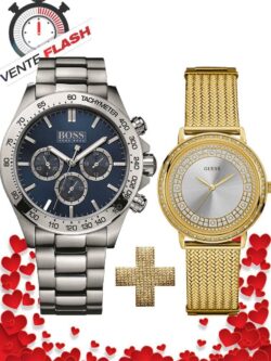 Pack Couple MONTRE Hugo Boss Homme + GUESS Femme