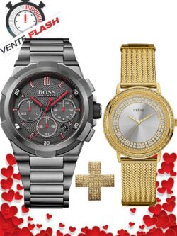 Pack Montre Homme Hugo Boss + Montre Femme GUESS