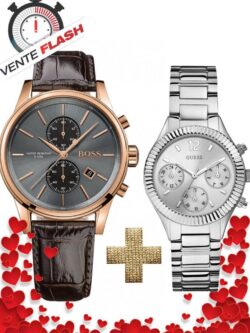 Pack Montre Homme Hugo Boss + Montre Femme GUESS