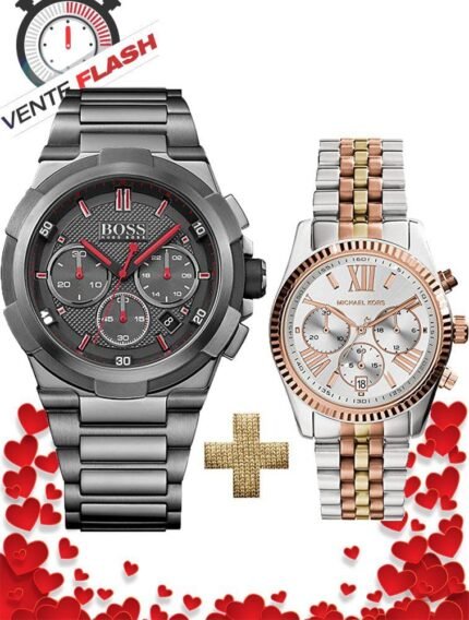 Pack Montre Homme Hugo Boss + Montre Femme Michael Kors
