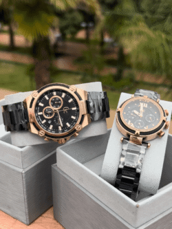 Pack deux montres Gc Guess Collection Y24004G4/01 et  Y16015L5MF 44mm(homme) et 35 mm(femme)
