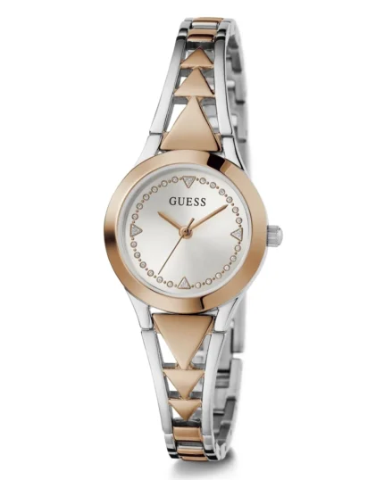Montre Guess Tessa GW0609L3 pour femme avec bracelet en acier bicolore et cadran argenté