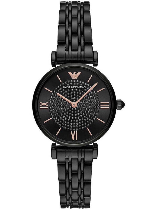 Montre Armani AR11245 noir cristaux cadeau Saint Valentin femme Maroc