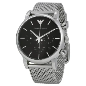 Montre Emporio Armani Homme au Maroc : Prix, Collections et Guide 2026 Montre Emporio Armani AR1811 Luigi argentée avec bracelet en maille milanaise pour homme 41mm au Maroc.