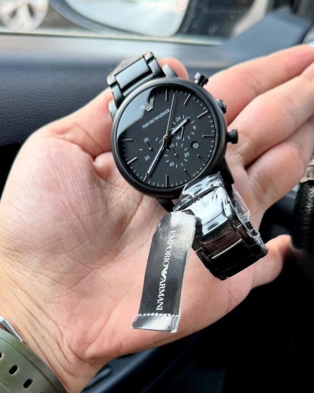 Montre Emporio Armani AR1895 Luigi "full black" pour homme au Maroc.