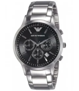 Montre Emporio Armani Homme au Maroc : Prix, Collections et Guide 2026 Montre Emporio Armani AR2434 Renato argentée avec cadran noir pour homme au Maroc.