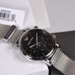 Montre Emporio Armani Luigi AR8032 dans son coffret officiel au Maroc.