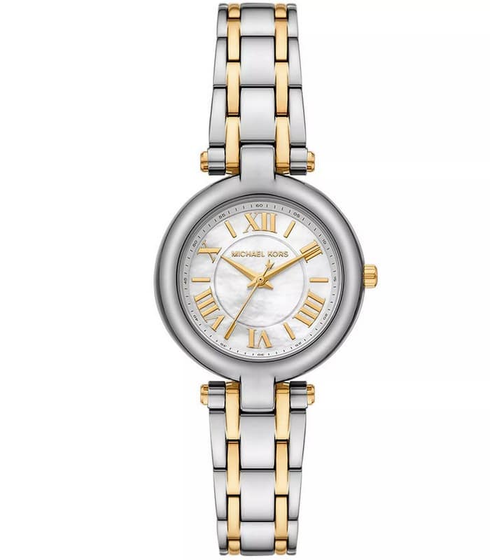 Montre Femme Michael Kors Laney MK4895 Bicolore Montre Michael Kors MK4895 Laney bicolore en acier et doré avec cadran en nacre pour femme au Maroc.