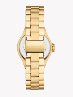 Détail du fermoir à boucle déployante de la Montre Femme Michael Kors Petite Lennox MK7278 dorée au Maroc.