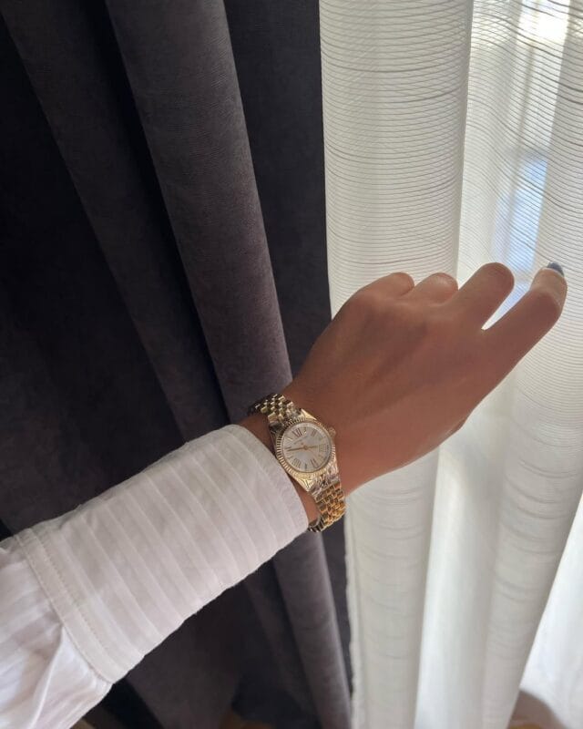 Petite montre dorée femme Michael Kors MK3229, 26mm, idéale pour petit poignet au Maroc.