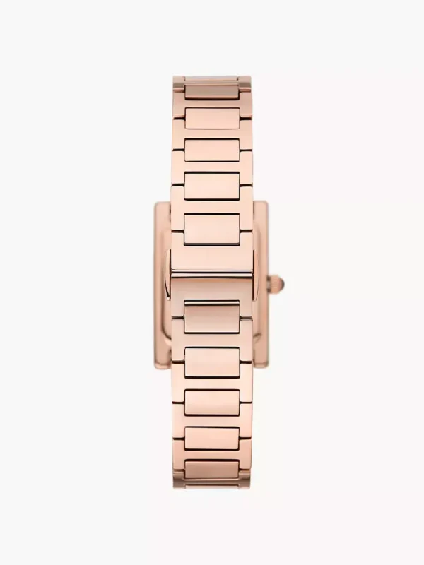Dos du bracelet or rose de la montre femme Armani AR11641 au Maroc.