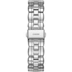 Fermoir déployant du bracelet acier de la montre Guess femme W1013L1 au Maroc.