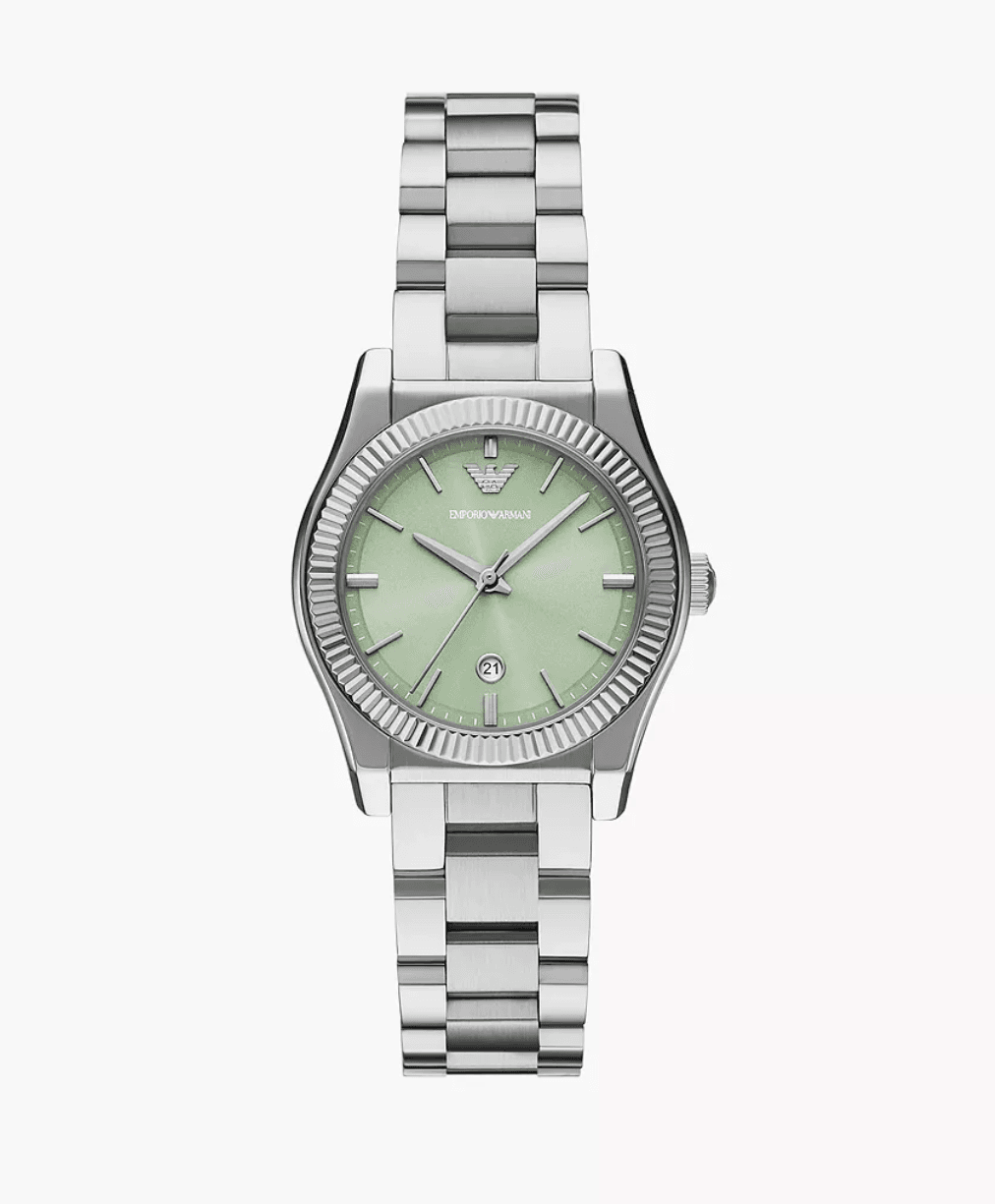 Montre Emporio Armani Federica (AR11656) avec cadran vert 32mm pour femme au Maroc.