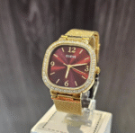 Bracelet en maille milanaise dorée de la montre Guess GW0354L4.