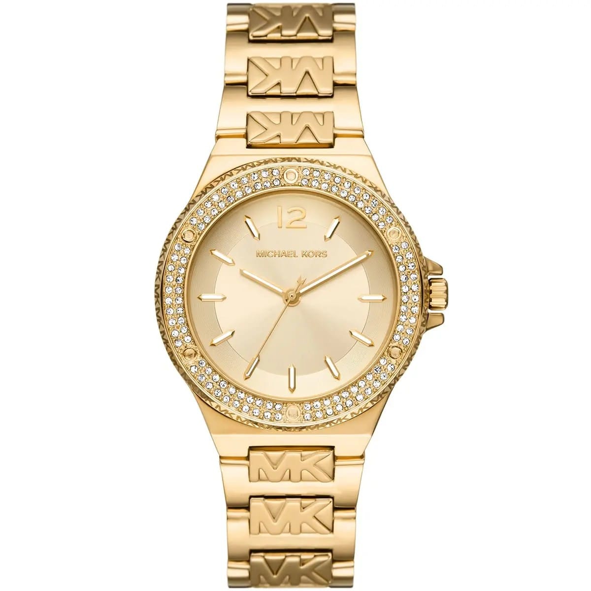 Montre Michael Kors MK7339 Maroc Dorée Cristaux Montre Michael Kors MK7339 Maroc femme, dorée (37mm) avec lunette cristaux et bracelet logo MK.