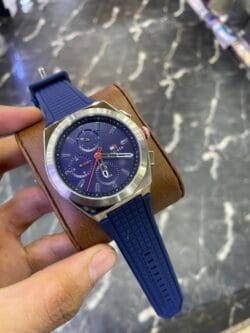 montre tommy hilfiger homme bleu chronographe maroc avec bracelet silicone