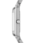 Profil de la montre extra plate Emporio Armani AR11625 argentée, montrant la finesse du boîtier 22mm au Maroc.