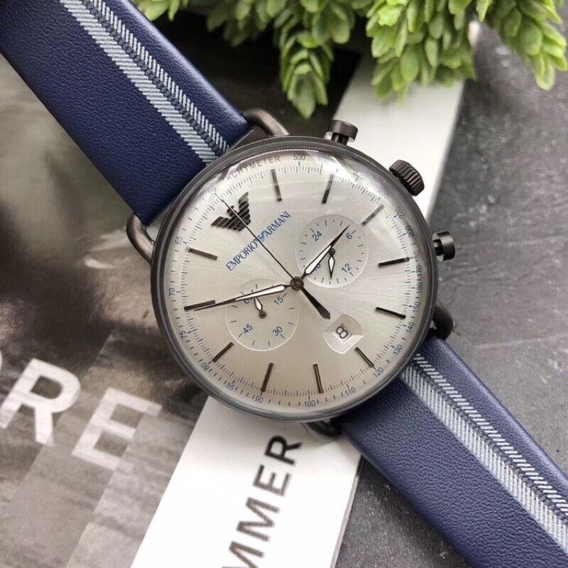 Bracelet en maille milanaise acier de la montre Armani AR11202.