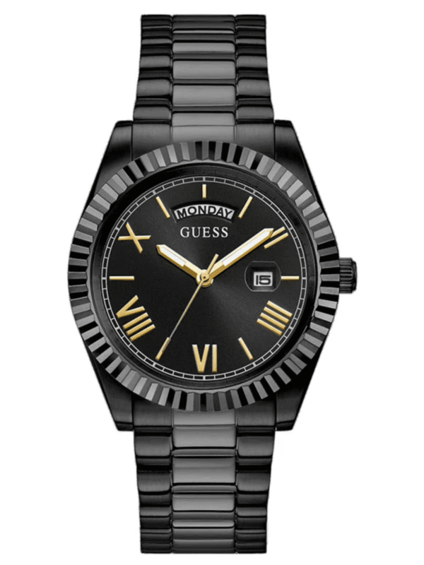 Montre Homme Guess noire GW0260G2 Continental entièrement noire pour homme.