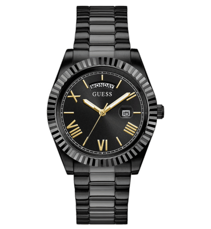 Montre Homme Guess noire GW0260G2 Continental entièrement noire pour homme.