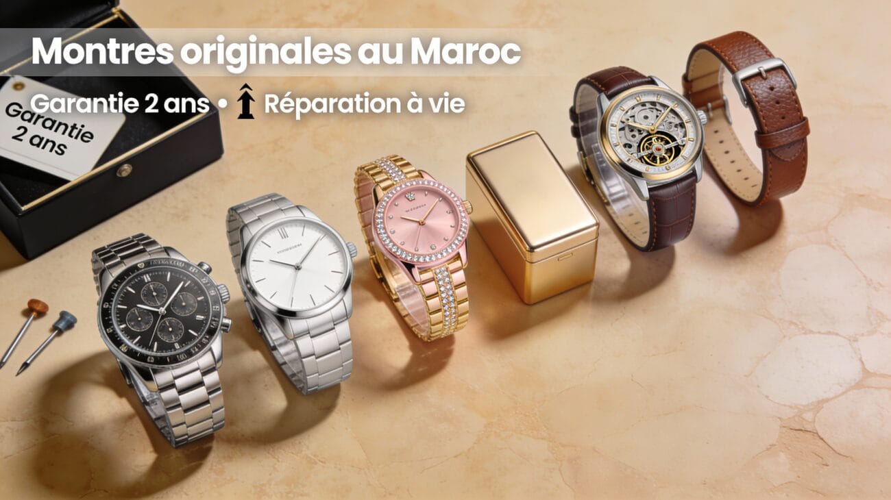 Montres originales au Maroc pour hommes et femmes avec garantie 2 ans et service de réparation à vie Planetawatches